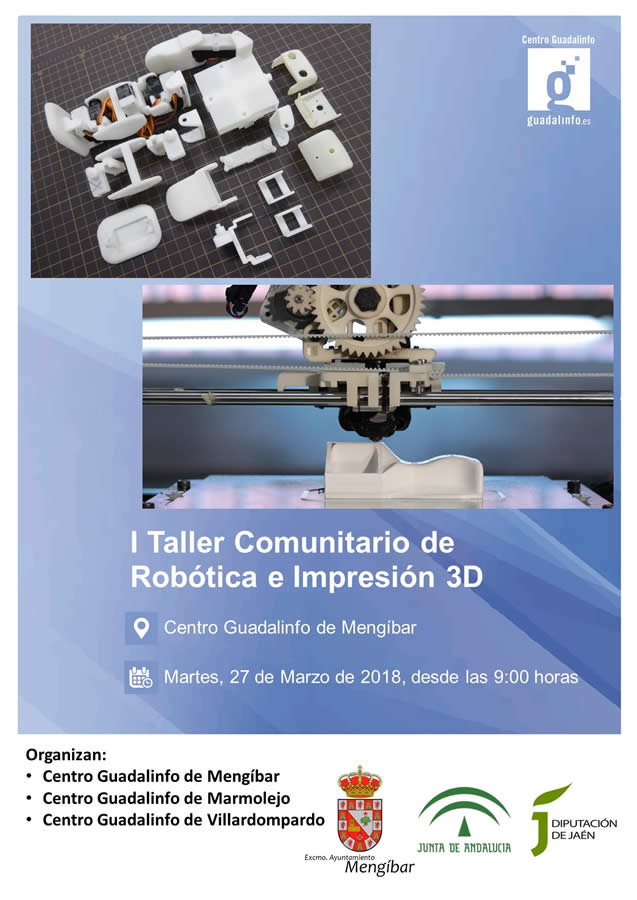 Taller de robótica e impresión 3D en Mengíbar