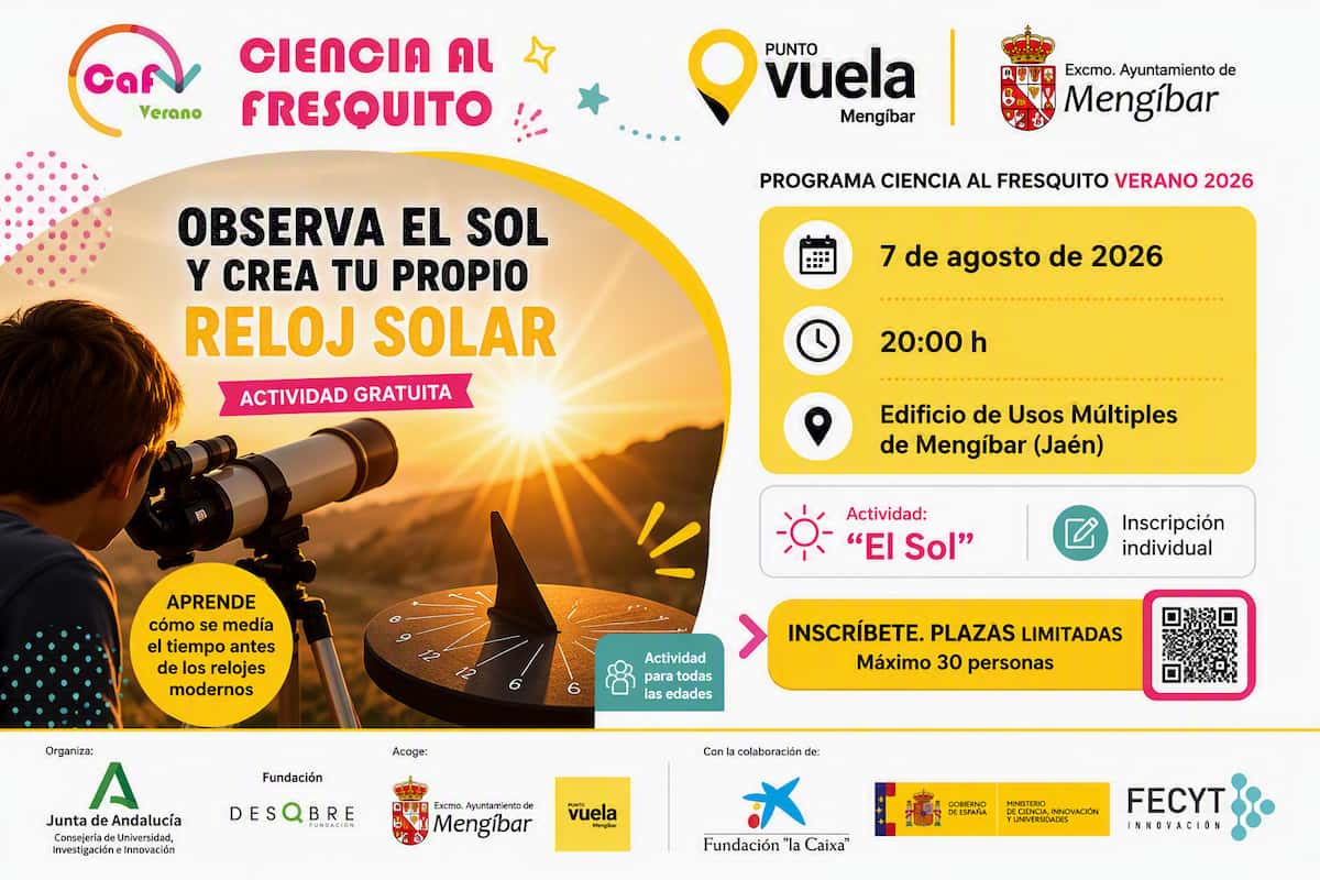 Mengíbar mira al Sol: una noche para descubrir nuestra estrella y aprender ciencia de forma práctica