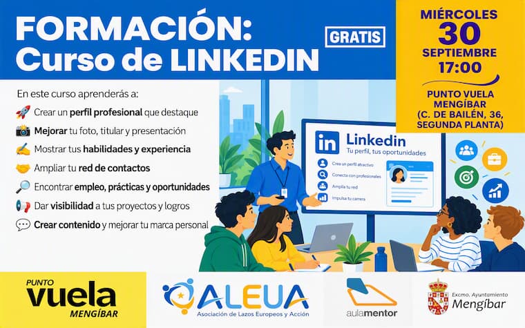 Taller linkedin en Mengibar. Sesión 1